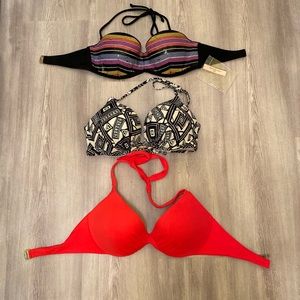 NWT and Euc Victoria’s Secret 32D bikini tops